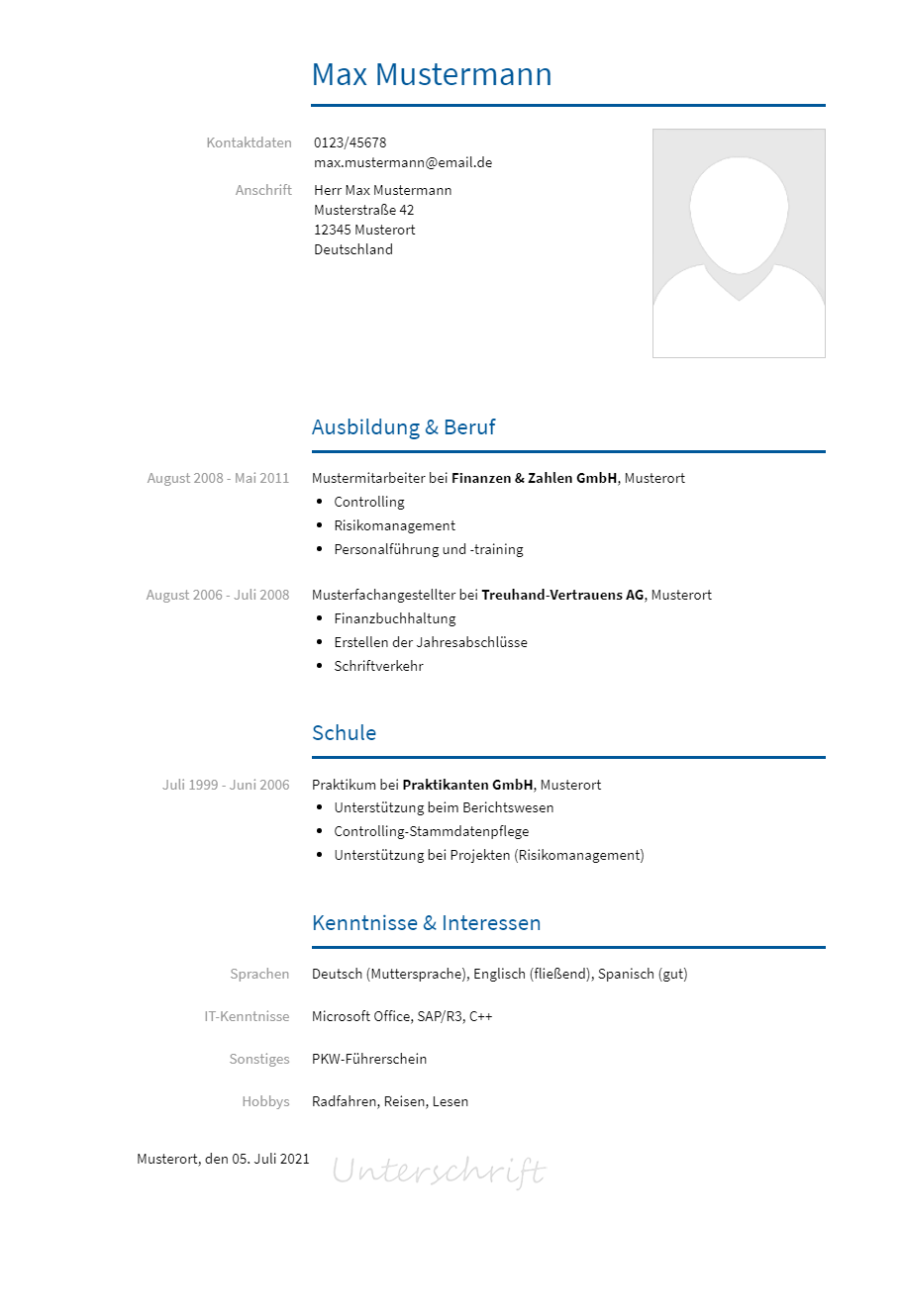 Lebenslauf Compliance-Manager erstellen