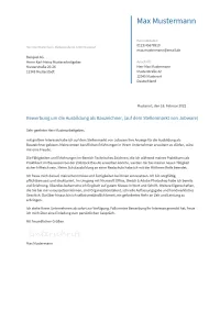 Anschreiben Ausbildung-Bauzeichner erstellen