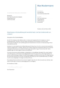 Anschreiben Ausbildung-Handelsfachwirt erstellen
