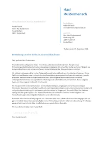 Anschreiben Automobilkaufmann erstellen