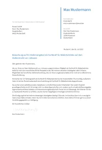 Anschreiben Bademeister erstellen