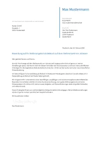 Anschreiben Beikoch erstellen