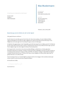 Anschreiben Call-Center-Agent erstellen