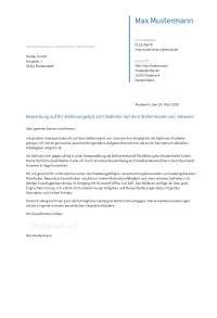 Anschreiben Filialleiter erstellen