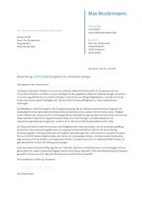 Anschreiben Gebaeudemanager erstellen