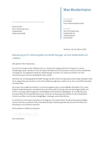 Anschreiben Health-Manager erstellen