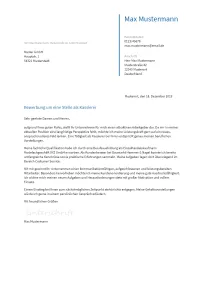 Anschreiben Kassierer erstellen