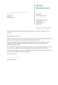 Anschreiben Pflegehilfskraft erstellen