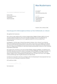 Anschreiben Redner erstellen