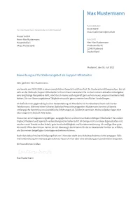 Anschreiben Support-Mitarbeiter erstellen