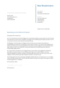 Anschreiben Therapeut erstellen