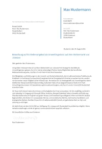 Anschreiben Umweltingenieur erstellen