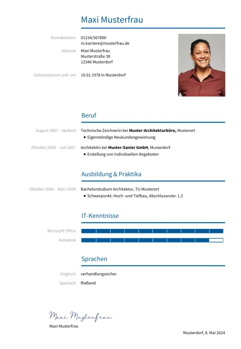 Professionelle Bewerbung - Lebenslauf erstellen
