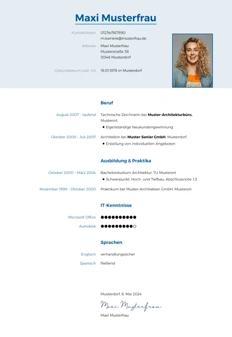 Bewerbung Word - Lebenslauf erstellen
