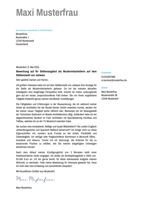 Bewerbungsvorlage 2023 - Lebenslauf erstellen