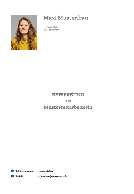 Bewerbungsunterlagen Muster 2025