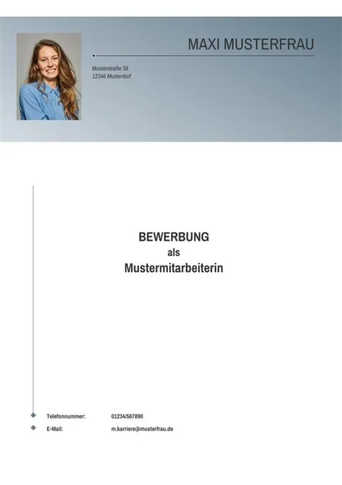 Deckblatt Vorlage einfach