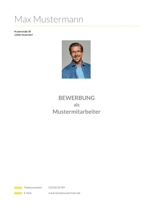 Deckblatt Muster kostenlos