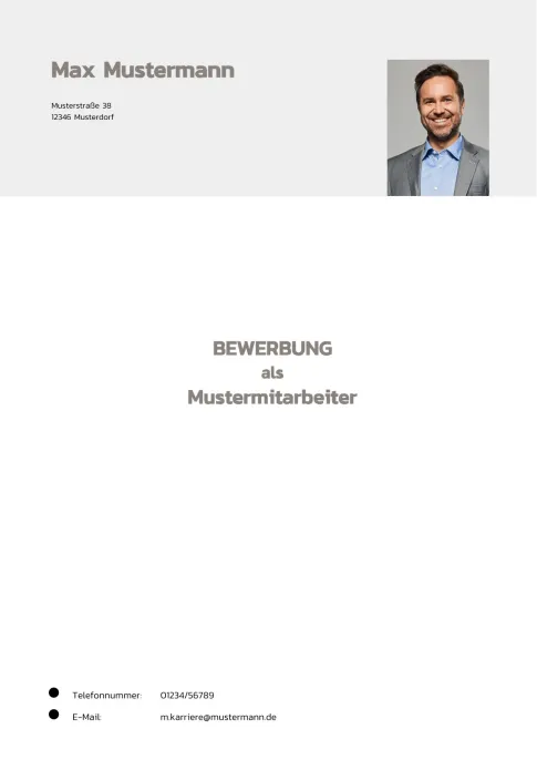 Kreatives Deckblatt