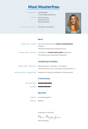 Bewerbung Word - Lebenslauf erstellen