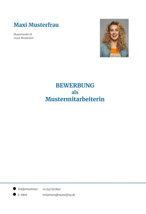 Bewerbung Muster Design 1