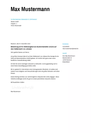 Anschreiben Muster