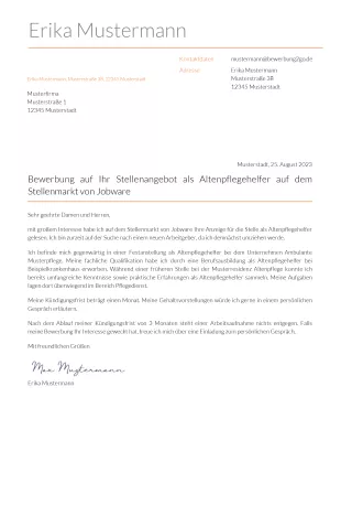Formelles Anschreiben
