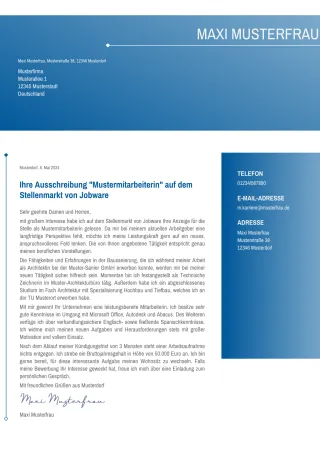 Bewerbung Vorlage PDF